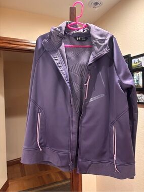 Under Armour Purple Women's Softshell Utility Jacket with Pink Accents